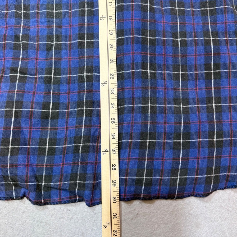 Wrangler Western Shirts Plaid Blue Long Sleeve Snap Button Pearl Snap Mens XL - Picture 11 of 11